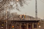 NS SD40-2 Locomotive over the bridge